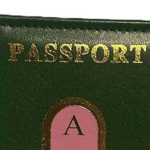 <b>Passport</b> Holder AKA <b>Passport</b> Holder Green Pink Travel Case Premium Leather Cover Greek Letter Travel Organizer Slim <b>Wallet</b> Style - Product Image 4