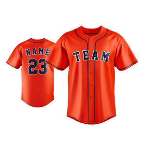 Hot Selling Two Button Shirts v Neck <b>Men</b> <b>Pullover</b> Baseball Jersey Custom Design Embroidery Letter Pattern - Product Image 4