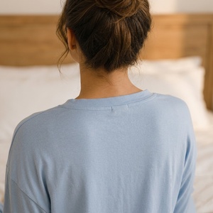 Ensembles de vêtements de détente pour femmes, 100% coton, doux et confortables, pyjamas pour femmes, vêtements de nuit, vêtements de détente décontractés d'été - Product Image 6