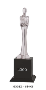 Trophy Model 684 A B C Metal Plated Mascot Award For Sports And Games Durable Engraving Base With Logo - Product Image 4