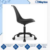 Chaise de bureau moderne LAKAR V2 noire de qualité standard en mousse haute densité, réglable en hauteur, pour la maison et le bureau