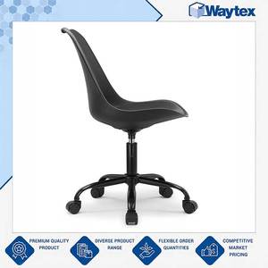Chaise de bureau moderne LAKAR V2 noire de qualité standard en mousse haute densité, réglable en hauteur, pour la maison et le bureau - Product Image 4