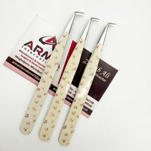 Pince à épiler pour extensions de cils écologique, recouverte de papier, avec étiquette privée, pointe fine durable, testée à la main - Product Image 3