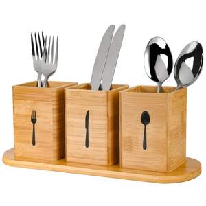 Portacubiertos artístico de madera, elegante organizador hecho a mano que mejora la encimera de la cocina, la mesa de comedor y el almacenamiento de utensilios. - Product Image 5