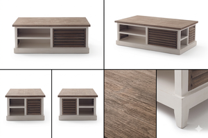 Table basse Luna élégante en teck massif, style scandinave moderne, finition naturelle pour le mobilier de salon - Product Image 6