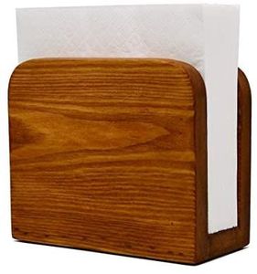 Porte-serviettes élégant en bois et métal pour cuisine moderne, table à manger, bar à domicile, café - Design durable et fonctionnel, fait main - Product Image 2