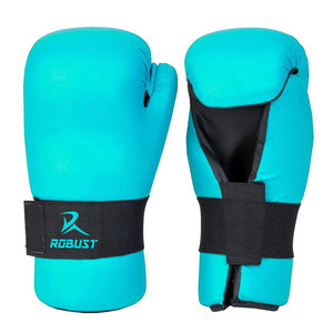 High Quality Leather <b>Karate</b> <b>Gloves</b> for Martial Arts Training Customizable Non-Slip Hook and Loop Closure Hand Protection - Product Image 1