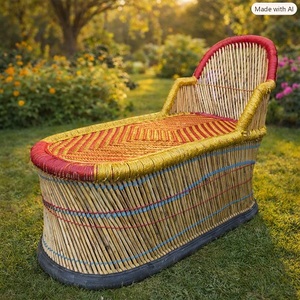 Chaise longue en rotin tropical pour l'extérieur, mobilier de patio avec dossier solide, design moderne, siège de jardin durable, chaise longue pour le bord de la piscine - Product Image 1