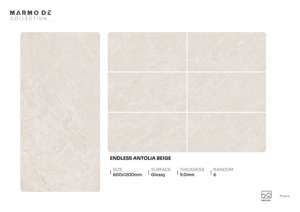 Carreaux de porcelaine brillants de qualité supérieure, format 600x1200, grand format, pour sols et murs, pour décoration intérieure de luxe - Product Image 3