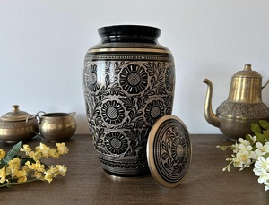 High Selling Aluminium Cremation Urn Tree Life Customized Engraving Handmade Eco-Friendly Durable Adult <b>Memorial</b> <b>Keepsake</b> 10'' - Product Image 4