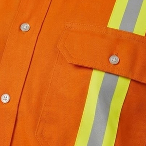 เสื้อเชิ้ตทำงานผู้ชายคุณภาพสูง สีพื้น ปิดกระดุม ระบายอากาศได้ดี สะท้อนแสงได้ดี ได้รับมาตรฐาน CE ปรับแต่งได้ตามต้องการ - Product Image 6