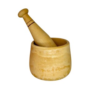 Handcrafted Natural Wooden Mortar and Pestle Set Wood Spice <b>Grinder</b> and <b>Herb</b> Crusher Traditional Kitchen Okhli Musal Masher - Product Image 1