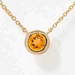 Collar con Colgante de Diamante Redondo con Engaste de Oro Amarillo de 14K, 0.15ct, Joyería Fina de Lujo con Certificación IGI para Mujer, Venta al Por Mayor - Product Image 5
