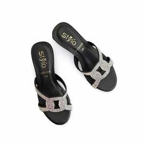 Black Girls' Fancy <b>Animal</b> Print for <b>Slippers</b> KD5668 - Product Image 1