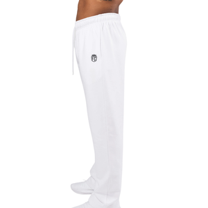 Pantalones Deportivos Blancos para Hombre, de Felpa de Algodón, Corte Recto, para Entrenamiento Atlético, Suministro al por Mayor Personalizado OEM - Product Image 4