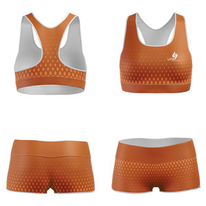 Conjunto Deportivo Sublimado para Mujer, Bra Deportivo y Pantalones Cortos Personalizados, Transpirables, Elásticos, para Yoga, Gimnasio, Ropa Deportiva Activa, Proveedor OEM ODM - Product Image 6