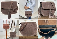 Sac à main de luxe de grande capacité de marques célèbres, best-seller, pour femmes, en cuir suédé véritable, sac bandoulière de créateur et sac à main à pompon
