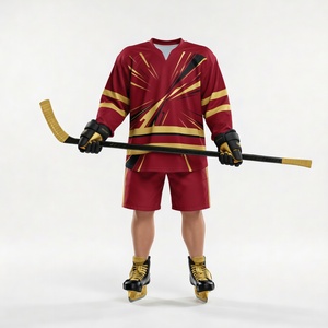 Vêtements de hockey sur glace OEM, tenue d'équipe personnalisée, jersey respirant en polyester, sublimation, taille plus, fabrication de kits sportifs - Product Image 1