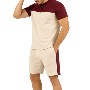 Conjunto de Camiseta y Pantalones Cortos Deportivos Transpirables para Hombre, con Logotipo Personalizado, Estilo Casual de Verano, Dos Piezas, 100% Algodón - Product Image 4