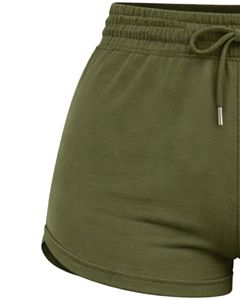 Shorts Deportivos Rosa Intenso para Mujer, Cintura Elástica con Cordón, Shorts Casuales para Correr, Suaves y Elásticos, Shorts de Verano para Descansar, Cómodos para Uso Diario - Product Image 3