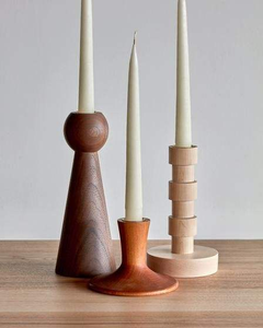 Support de bougie en bois - Style vintage classique, écologique, personnalisable, décoration d'intérieur par MULTI CRAFT - Product Image 3