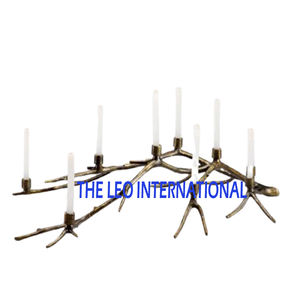 Support de bougie décoratif d'intérieur au prix d'usine, bougeoirs en béton, pot à bougie unique en acier inoxydable et laiton - Product Image 2