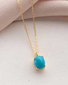 <b>Opal</b> Vintage Charm <b>Necklace</b> 925 Sterling Silver 14K Gold Plated Oval Pendant IGI Certified Lab Created February Birthstone - Product Image 5