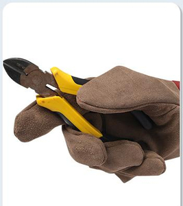 Professional Safety <b>Cow</b> Split Leather Full Finger Heat Resistant Fire Proof Welding Gloves Custom Men Women Durable Gloves - Product Image 3