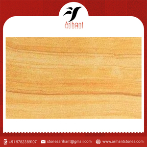 Dalles de pavage en pierre de grès de teck indien - Finition naturelle, coupées à la main, pour l'aménagement extérieur et les hôtels - Product Image 6