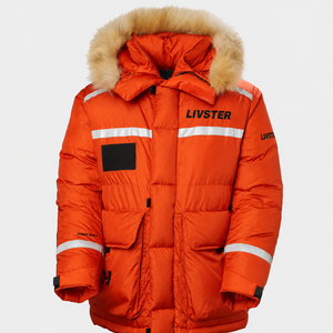 <b>Mens</b> Premium Winter Puffer <b>Jacket</b> Heavy Duty Parka Fur Hooded Down Coat Waterproof Outdoor <b>Reflective</b> Safety Stripe - Product Image 4