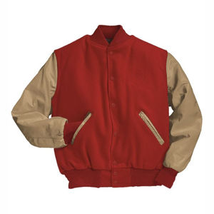 Blousons universitaires pour hommes avec logo personnalisé, nouveaux designs – Blouson universitaire uni en toile pour hommes, avec lettres brodées sur le devant – Vente en gros - Product Image 4