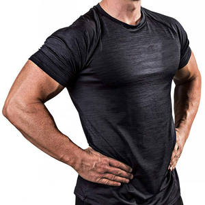 T-shirt de sport pour homme OEM 2026 – Vente directe usine – Compression fitness – Style basique - Product Image 5