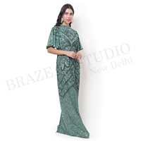 Dernière Robe de Soirée de Créateur Brodée à la Main pour Femmes, Idéale pour Soirées et Tenues de Cérémonie, Designs Personnalisés, Logo, Vente en Gros