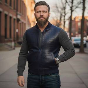 Chaleco de Cuero Transpirable y Cortavientos para Hombre, Chaleco de Motocicleta Personalizado - Product Image 5