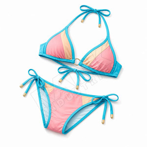 Traje de Baño Bikini para Mujer, Talla Grande, Precio Económico, Transpirable, Triangular, de Neopreno, Sexy - Product Image 3