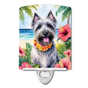 UL-Certified New Skye Terrier Luau Ceramic Night <b>Light</b> Compact 6x4x3 Multicolor for Bedroom Bathroom <b>Nursery</b> Hallway Kitchen - Product Image 1