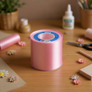 ริบบิ้นผ้าซาตินอิลัน 7.5 ซม. x 25 หลา สีชมพูโรซ่า สำหรับงานประดิษฐ์และตกแต่ง - Product Image 3