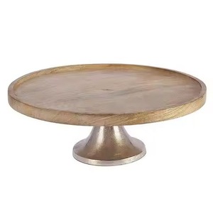 Décoration de centre de table, support à gâteau en bois, présentoir à gâteau, plateau de service pour desserts, table de mariage - Product Image 2