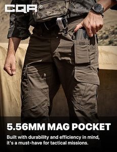 Men's Tactical Cargo Pants Multiple <b>Pockets</b> Canvas Material Quick Dry Workwear Style Mid Waist Zipper Fly Autumn Outdoor <b>Trouser</b> - Product Image 6