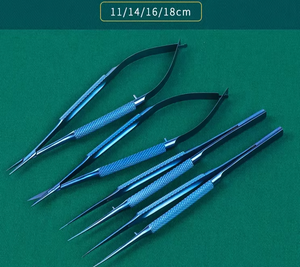 Juego de microcirugía de titanio de 4 piezas de primera calidad, instrumentos oculares y neurológicos ultraligeros para cirugía microvascular oftálmica - Product Image 1
