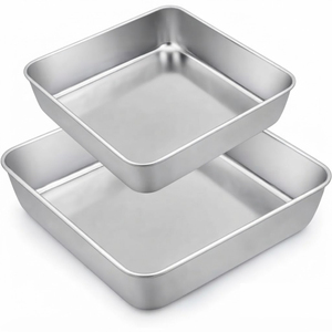 Ensemble de moules à gâteau ronds de qualité supérieure en aluminium, robustes et empilables, pour la pâtisserie et la cuisine - Product Image 6