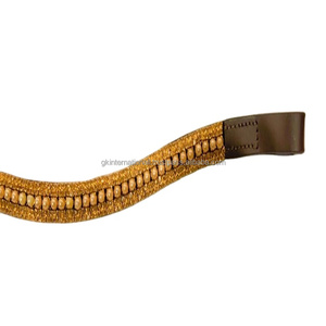 Correa de cuero genuino para cabeza de caballo, accesorio de cuero ecuestre, en color negro o marrón, hecho a medida, cob, OEM, suministro de fábrica - Product Image 1