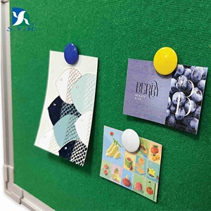 S.Y.H. Green Velvet Bulletin <b>Board</b> with Aluminum Frame Magnetic 45x60cm Customized Logo for <b>Message</b> Display - Product Image 4