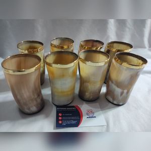 Verre à vin, bière, ou hydromel sculpté à la main avec un motif unique à effet de feu, finition artisanale, inspiré de la culture des Vikings de l'Âge Moyen - Product Image 2