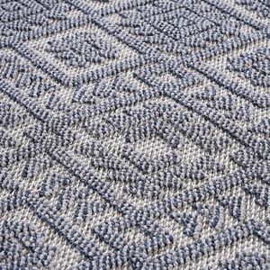 Alfombra Tradicional de 5x7 para Interiores/Exteriores, Blanca/Gris, con Estilo Elegante, Juego de Alfombras de Alta Calidad - Product Image 3