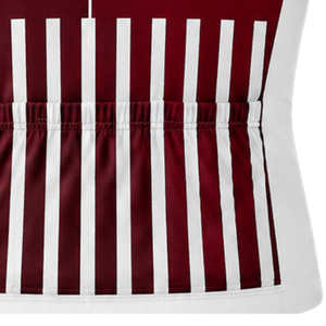 Maillot de cyclisme blanc bordeaux à manches courtes, fermeture éclair intégrale, séchage rapide, respirant, pour vélo de route, entraînement de performance, vêtements de sport - Product Image 6