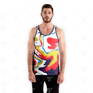 Camiseta sin Mangas para Hombre de Primera Calidad, Diseño Personalizado, 100% Poliéster, Impresión por Sublimación, Informal, Deportiva, Transpirable, Ajuste Sin Costuras, Secado Rápido - Product Image 3