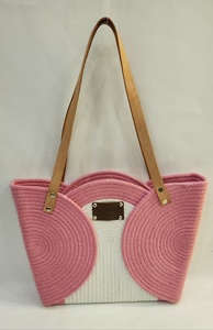 Bolso de mano de paja tejida con cierre magnético, bolso portátil para la playa, bolso de hombro para viaje, para mujer, bolsos de mano para mujer. - Product Image 4