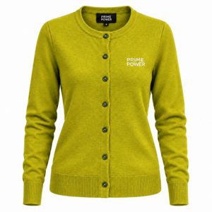 Cardigan en tricot pour femme, usage quotidien, vente en gros, manches longues, col rond, boutons sur le devant, faible MOQ, fournisseur - Product Image 1