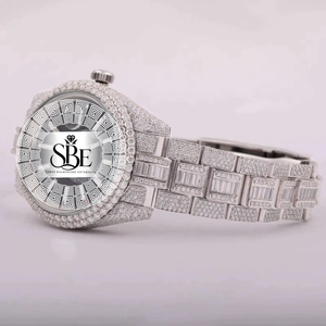 Reloj de Lujo Cuadrado con Moissanita VVS1 para Hombre, Bisel Personalizado, Esqueleto, Movimiento de Cuarzo ETA, Acero Inoxidable, Cierre de Mariposa - Product Image 2